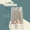 Charly – Housse d'ordinateur naturelle en laine, lin et chanvre