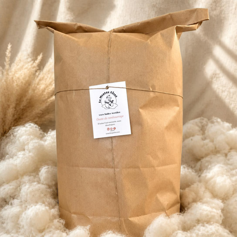 Ouate de rembourrage en laine de mouton 500 g